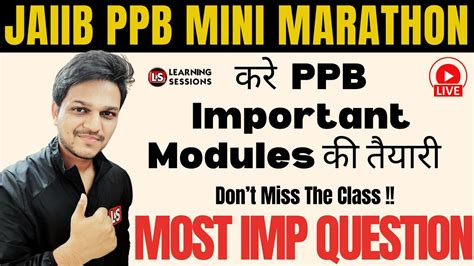 JAIIB PPB Mini Marathon Most Important Questions PASS JAIIB PPB