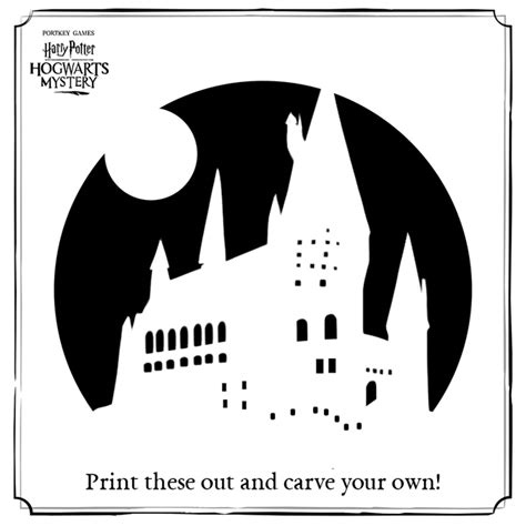 Harry Potter: Hogwarts (Free Pumpkin Stencil - Pumpkin Pattern - Pumpkin Template - Jack-o ...