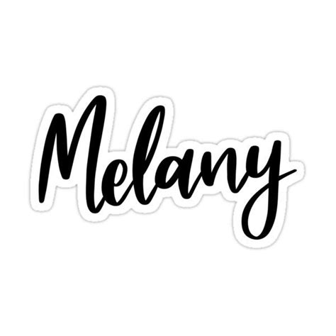 Melany Sticker For Sale By Ellietography Lettering Vinyl Decal