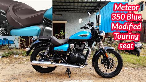 Royal Enfield Company Modified Meteor 350 Supernova Blue With Touring Seat Youtube