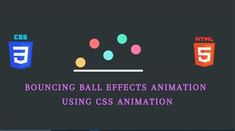 Bouncing Ball Effects Animation Using CSS Animation YouTube