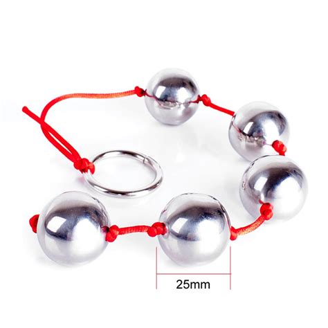 5 Anal Balls Metal Butt Vaginal Plug Stainless Steel Sex Toys For Woman