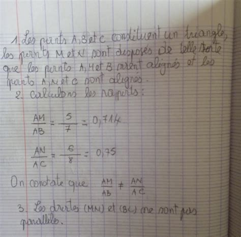 2 Exercice 2 travail guidé Les points A M B sont alignés ainsi que