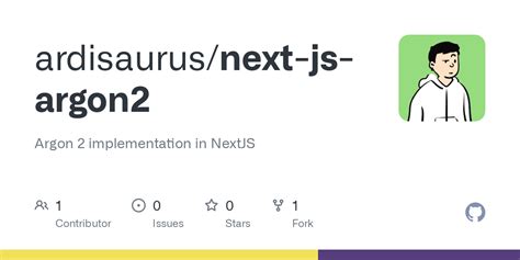 GitHub - ardisaurus/next-js-argon2: Argon 2 implementation in NextJS