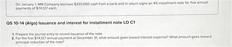 solved  january  mm company borrows  cash  cheggcom