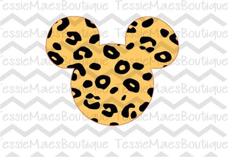 Leopard Minnie Mouse Leopard Mickey Mouse Svg Dxf Eps Png Disney