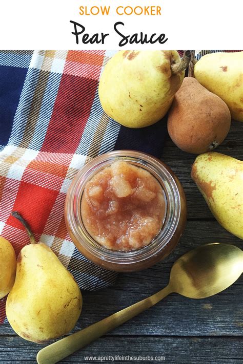 This Slow Cooker Pear Sauce Is A Great Recipe For Using Up Ripe Pears Enjoy It With Ice Cream