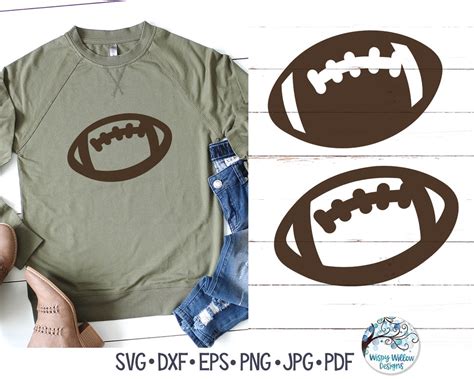 Football SVG for Cricut, Football Outline and Silhouette, Football Drawing, Sports Ball PNG ...