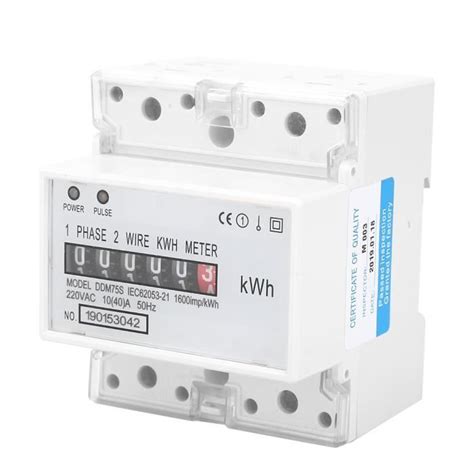 Minifinker Compteur Kwh Monophas P Led Din Rail Consommation D