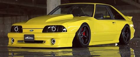 Virtual Fox Body Mustang Hatchback Lemon Has Bulging Hood and Subtle Widebody - autoevolution