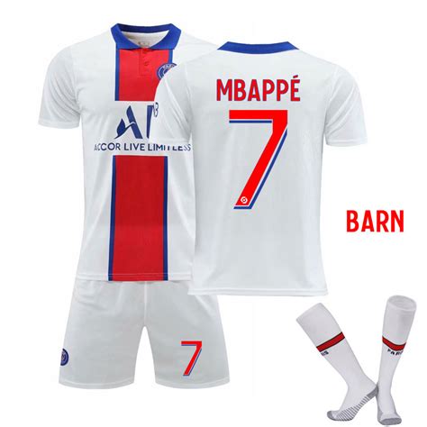 Mbapp Paris Saint Germain Bortedraktsett Barn Kortermet