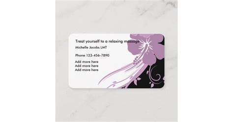 Licensed Massage Therapist Business Card Zazzle