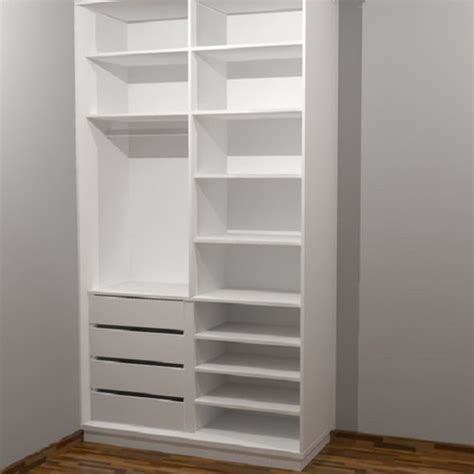 Guarda Roupa Medida 140x60x250 Cm Mdf Branco Sob Encomenda Elo7