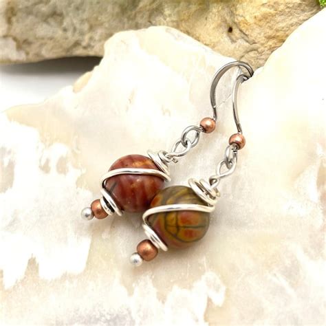 Jasper Earrings Dangle Etsy