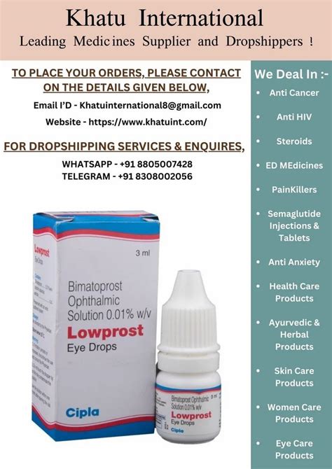 Bimatoprost Ophthalmic Solution Eye Drop At Rs Bottle Eye Care