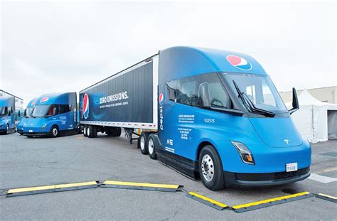 Pepsico Takes Delivery Of New Tesla Semis In California