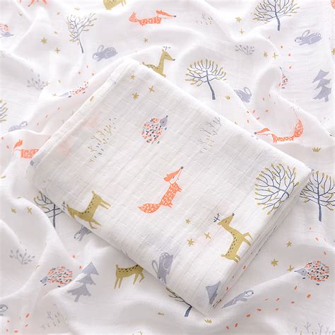 Muslin Swaddle Baby Two Layer Gauze Bath Towel Wrap Blanket Bamboo