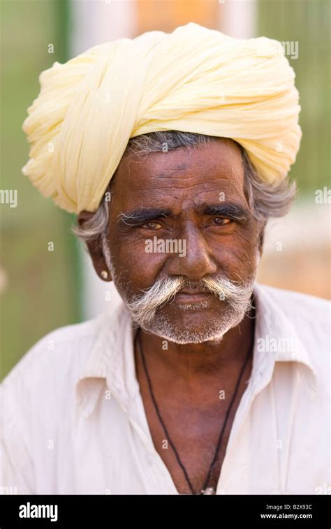 Portrait Of Man Jaisalmer Rajasthan India Subcontinent Asia Stock