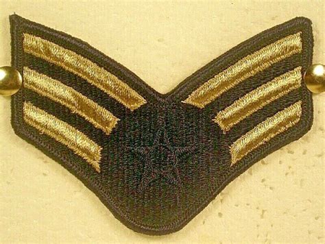 Us Air Force Male Senior Airman Sra Rank Insignia Stripes Full Colored