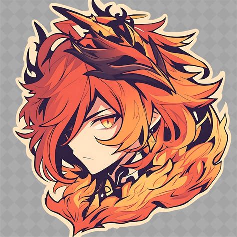 Premium PSD | Majestic and awe inspiring anime phoenix boy with fiery ...