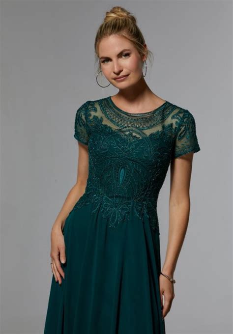 Mori Lee Mgny 71824 Short Sleeve Mother Of The Bride Dress