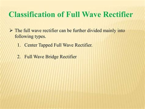 Full Wave Rectifier Circuit Ppt