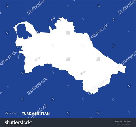 High Detailed Vector Map Turkmenistan Stock Vector Royalty Free