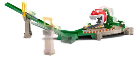 Hot Wheels Mario Kart Piranha Plant Slide Track Set With Yoshi Mattel Toys ToyWiz
