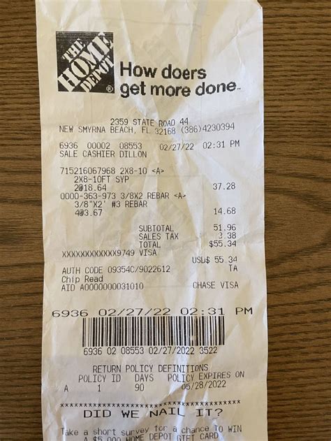 Free Walmart Receipt Template