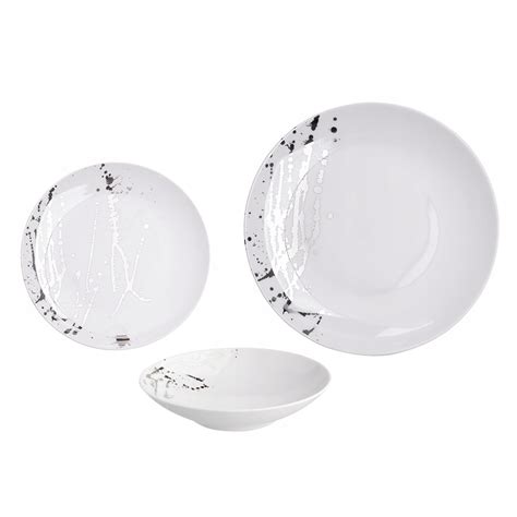 Serwis Obiadowy Talerze Porcelana Zestaw Karolina Splendor 18 El