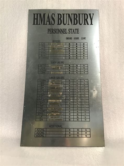 Leave Board Hmas Bunbury Ii Navy 1955 00 Ehive