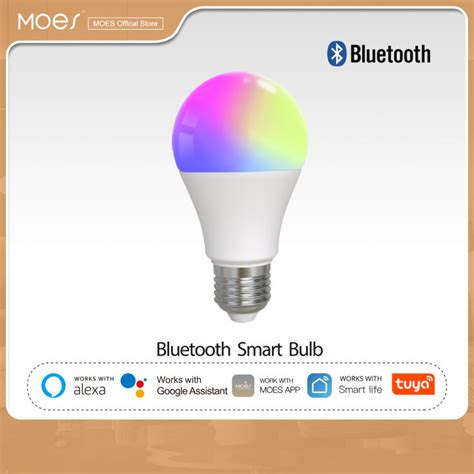 Moes Smart Bluetooth Led Bulb Dimmable Light Lamp W E Tuya Bulbs