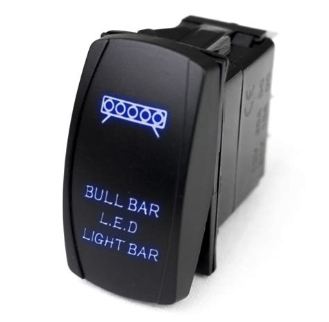 Led Rocker Switch W Blue Led Radiance Bull Bar Led Light Bar