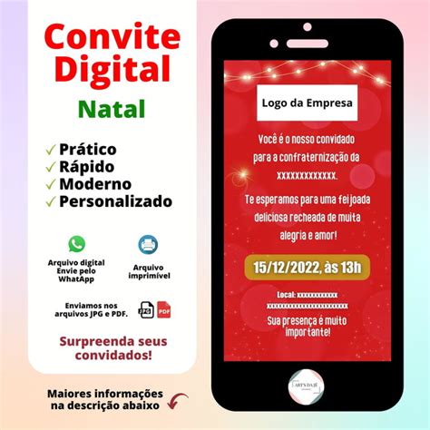 Convite Digital Empresarial Natal Elo Produtos Especiais