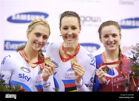 Great Britain S Team Pursuit Squad Of Left To Right Laura Trott Dani