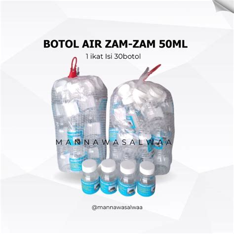 Jual Botol Kosong Air Zam Zam 50ml 1 Ikat 30pcs Shopee Indonesia