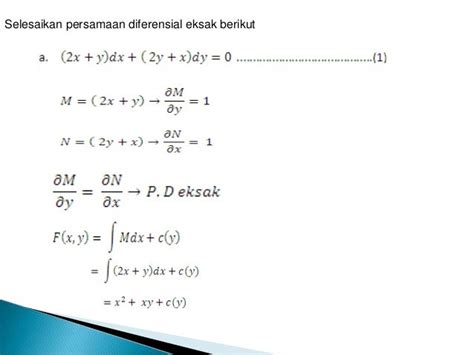 Persamaan Diferensial Parsial Contoh Soal Integral Imagesee