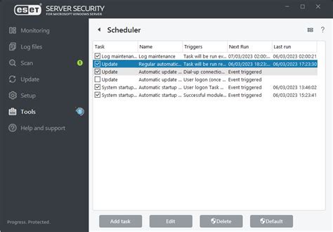 Scheduler ESET Server Security ESET Online Help