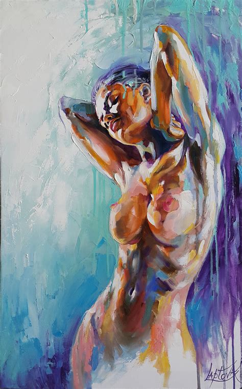 Message Of Love Painting Nude Woman By Viktoria Lapteva