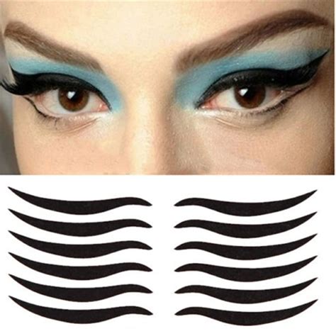 160pcs Eyeliner Sticker Eyelid Tools Sexy Super Sticky Black Eyeliner ...