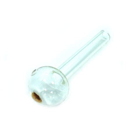 Fancy Pyrex Glass Oil Burner Pipe Thick Glass 4 Inches With Color Dot