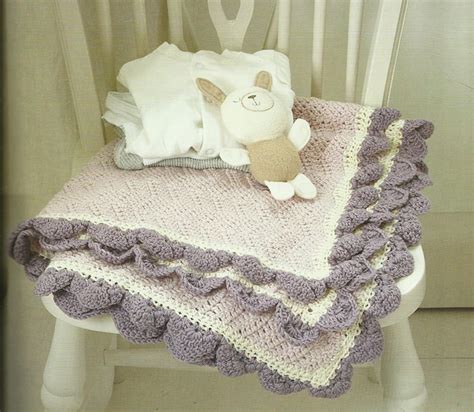 Crochet Baby Blanket Ruffle Frilly Edge PDF Crochet Pattern Etsy