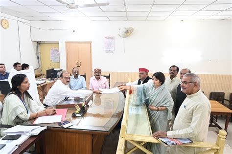 Mainpuri Byelection 2022 Dimple Yadav Files Her Nomination Papers For