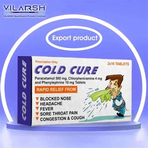 Paracetamol 500 mg Chlorpheniramine 4 mg Phenylephrine 10 mg Tablets ...