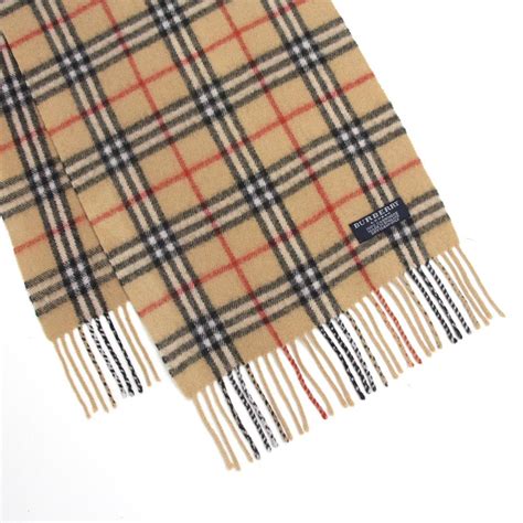 Beige Check Cashmere Burberry Scarf Excellent Depop