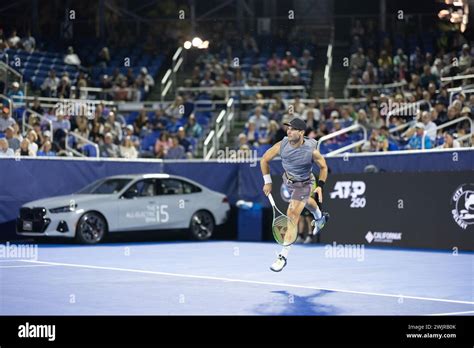 Delray Beach Fl February Marcos Giron Of Usa In Action During