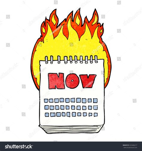 Cartoon Doodle Calendar Showing Month Of November Over 56 Royalty Free