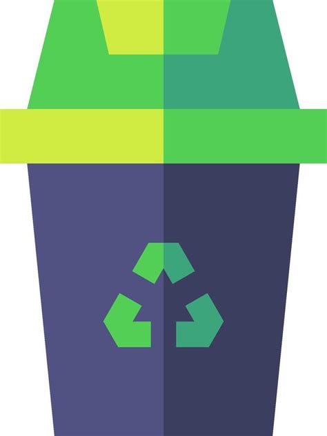 Un Reciclar Compartimiento Con Un Verde Y Azul Tapa 50122752 Vector En