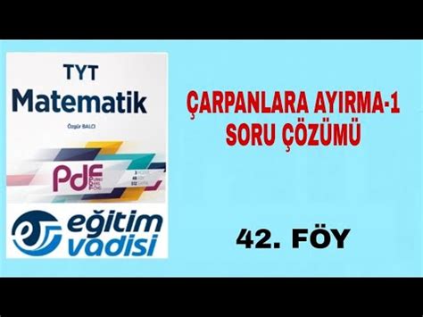 Arpanlara Ayirma Soru Z M E T M Vad S Pdf F Y Tyt Youtube