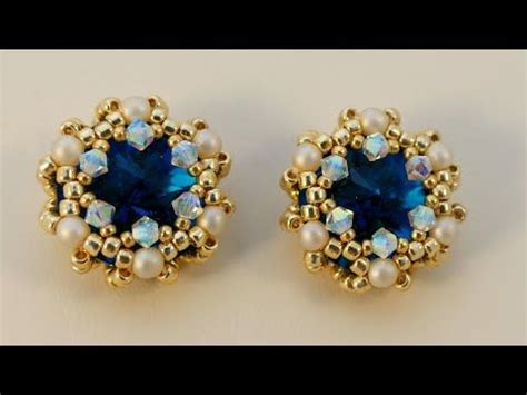 How To Bezel A 16 Mm Rivoli Beaded Earrings Beaded Jewelry Beaded